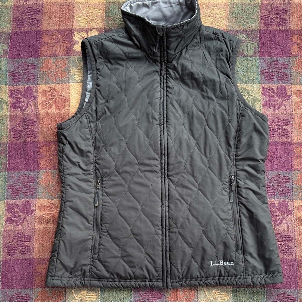 L.L. Bean Women's Charcoal Quilted Vest